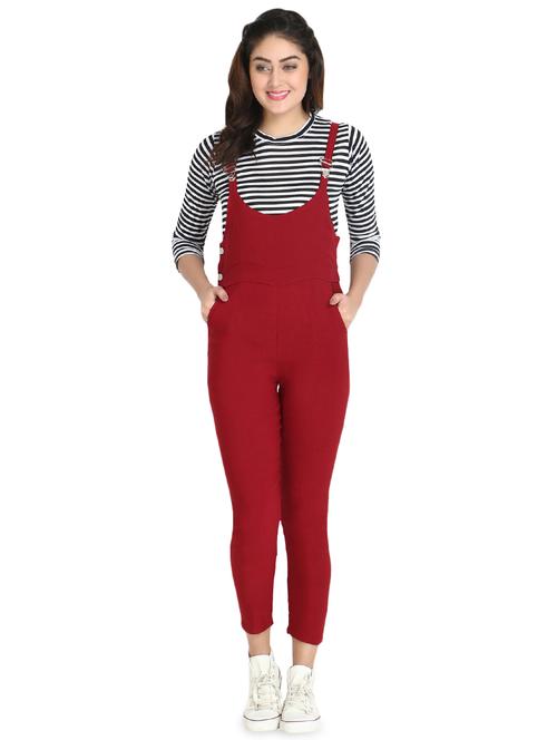 dungaree pant with striped top - 16894806 - Standard Image - 0