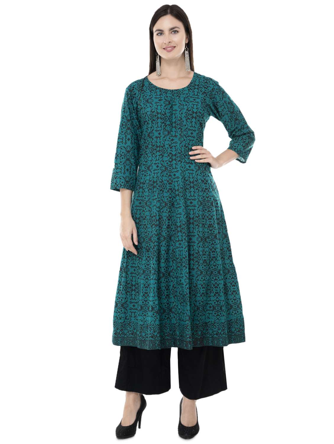 floral anarkali kurta