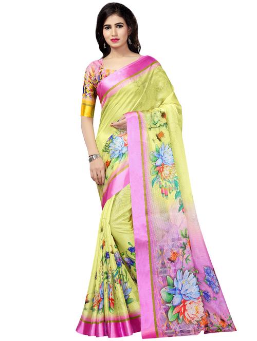 floral printed saree with blouse - 16899984 -  Standard Image - 0