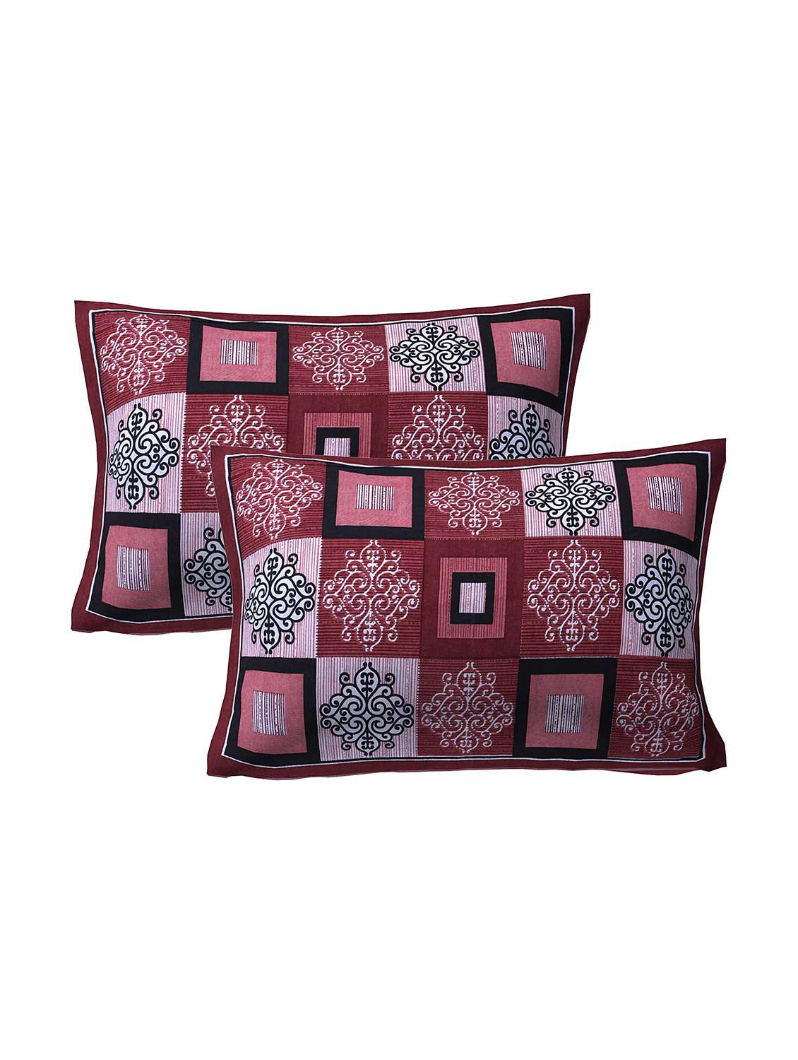  cotton printed pillow cover (set of 2)