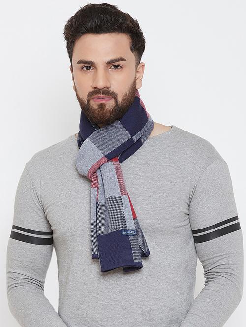 grey checkered muffler - 16902373 - Standard Image - 0