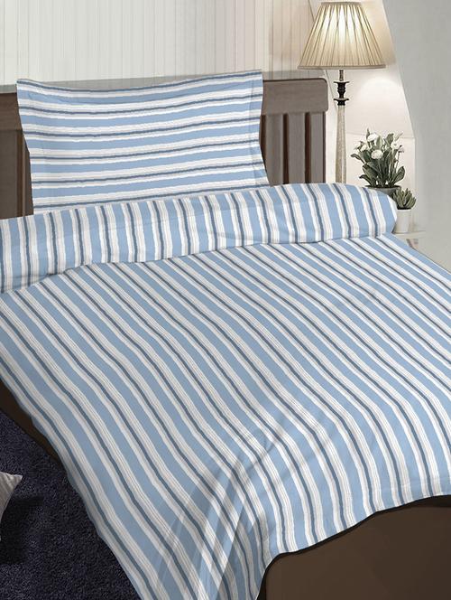 cotton satin dohar set with single size bed sheet & 1 pillow cover - 16904229 - Standard Image - 0