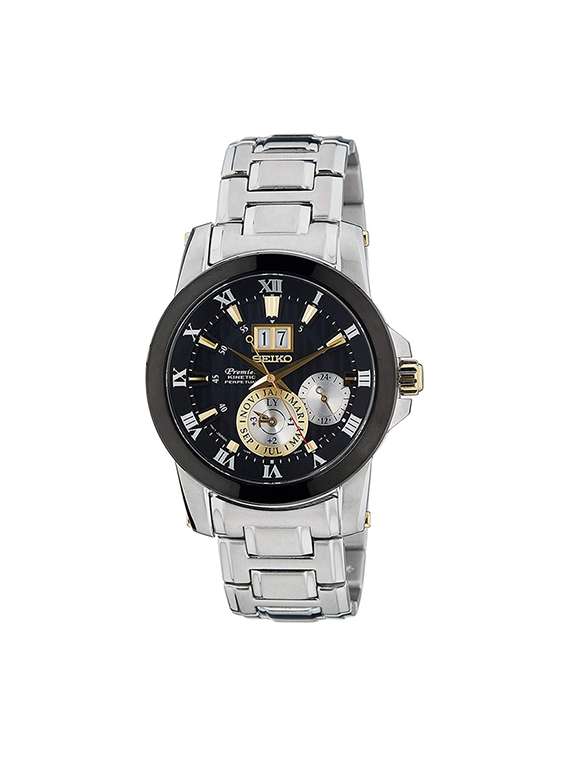 Buy online Seiko Premier Analog Black Dial Men's Watch Snp129p1