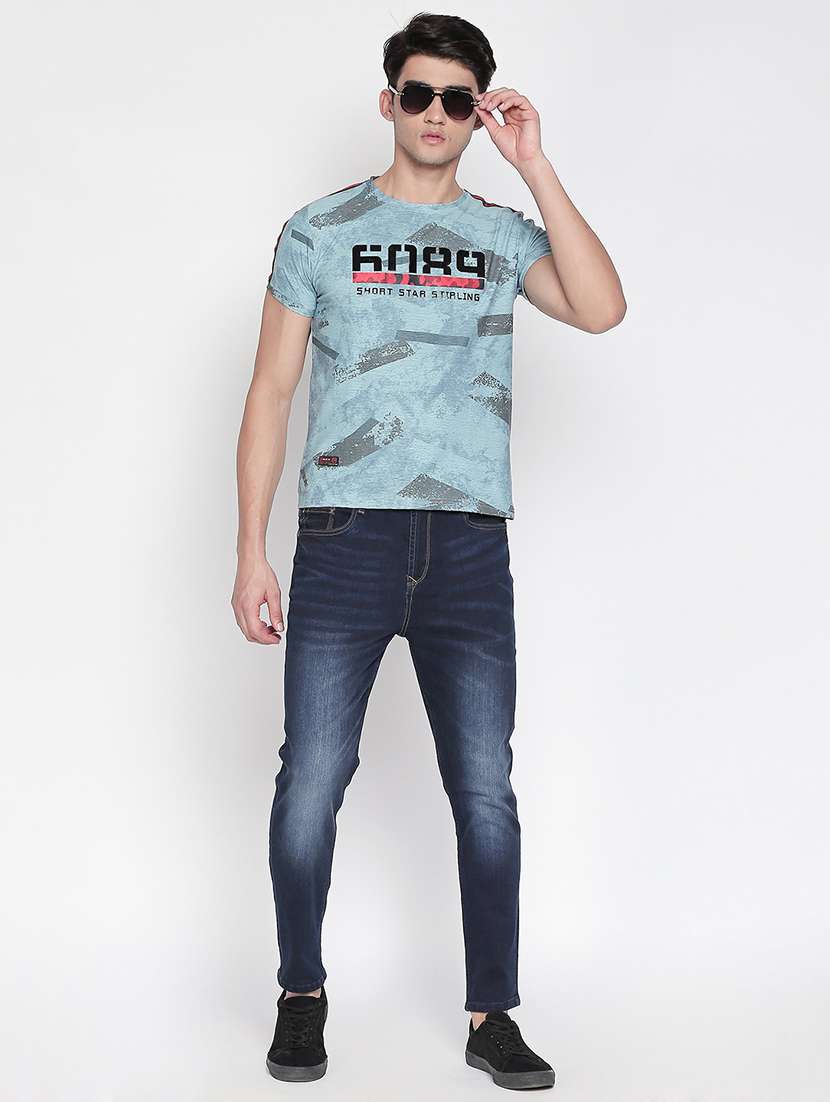 blue typographic print t-shirt - 16907852 -  Standard Image - 3