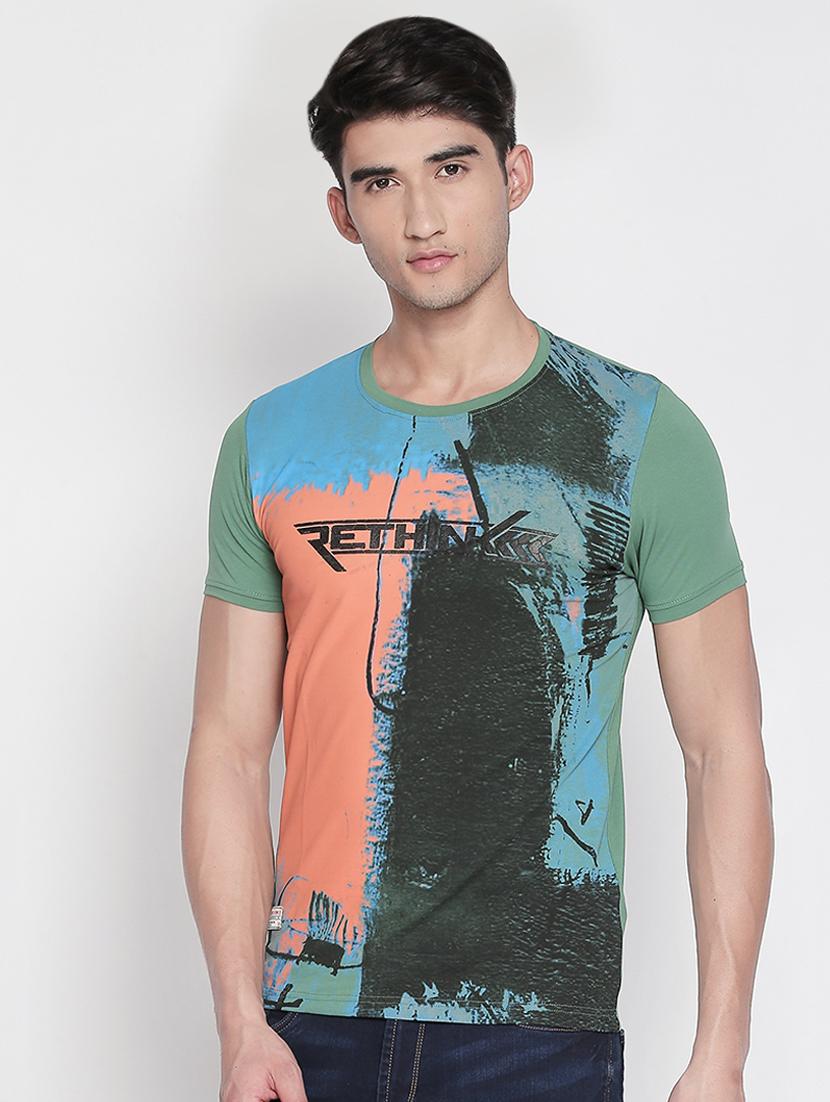 green front print t-shirt - 16907853 - Zoom Image - 0