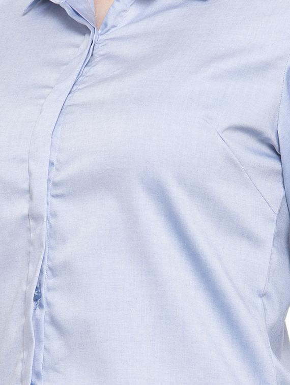 concealed placket solid shirt - 16908643 - Standard Image - 3