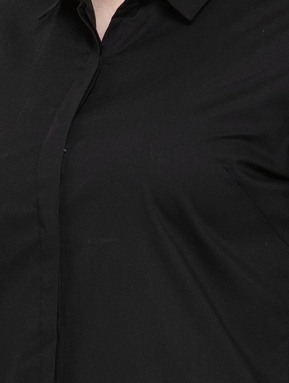 concealed placket solid shirt - 16908644 - Standard Image - 3