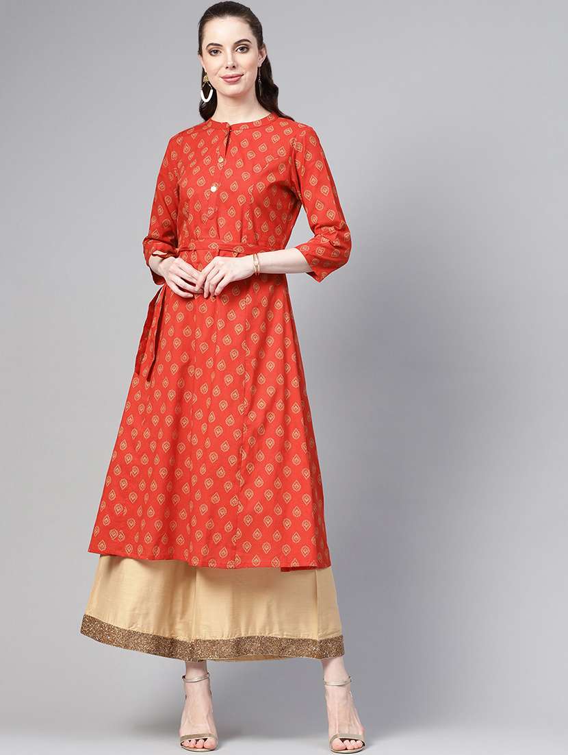 printed a-line kurta 