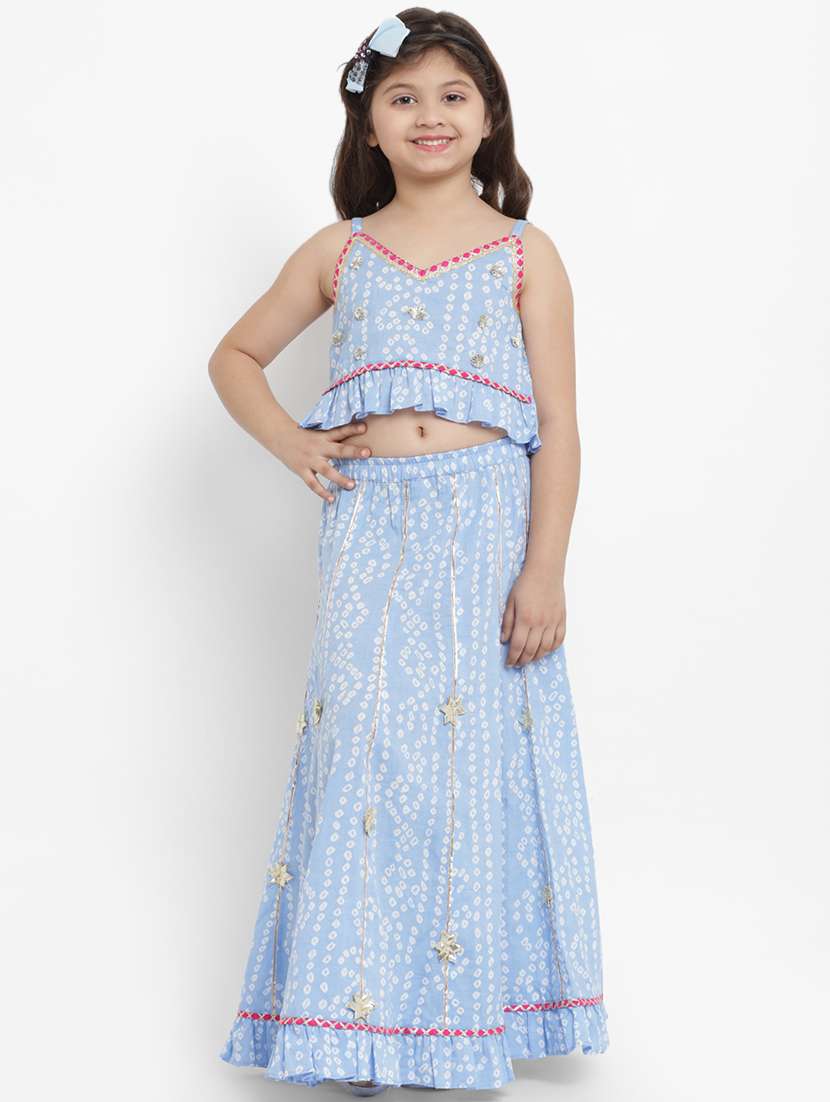 blue printed lehnga choli - 16909754 - Zoom Image - 0