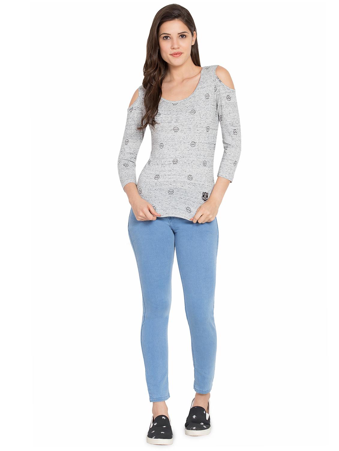 cold shoulder quirky tee - 16909793 - Standard Image - 3