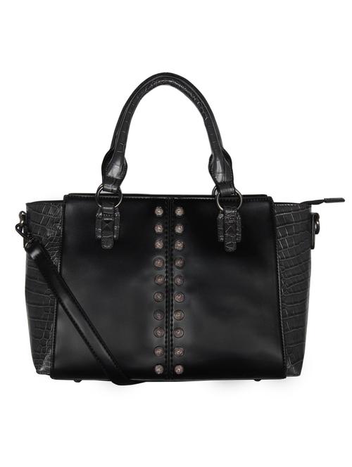 black leatherette (pu) handbag - 16910027 -  Standard Image - 0
