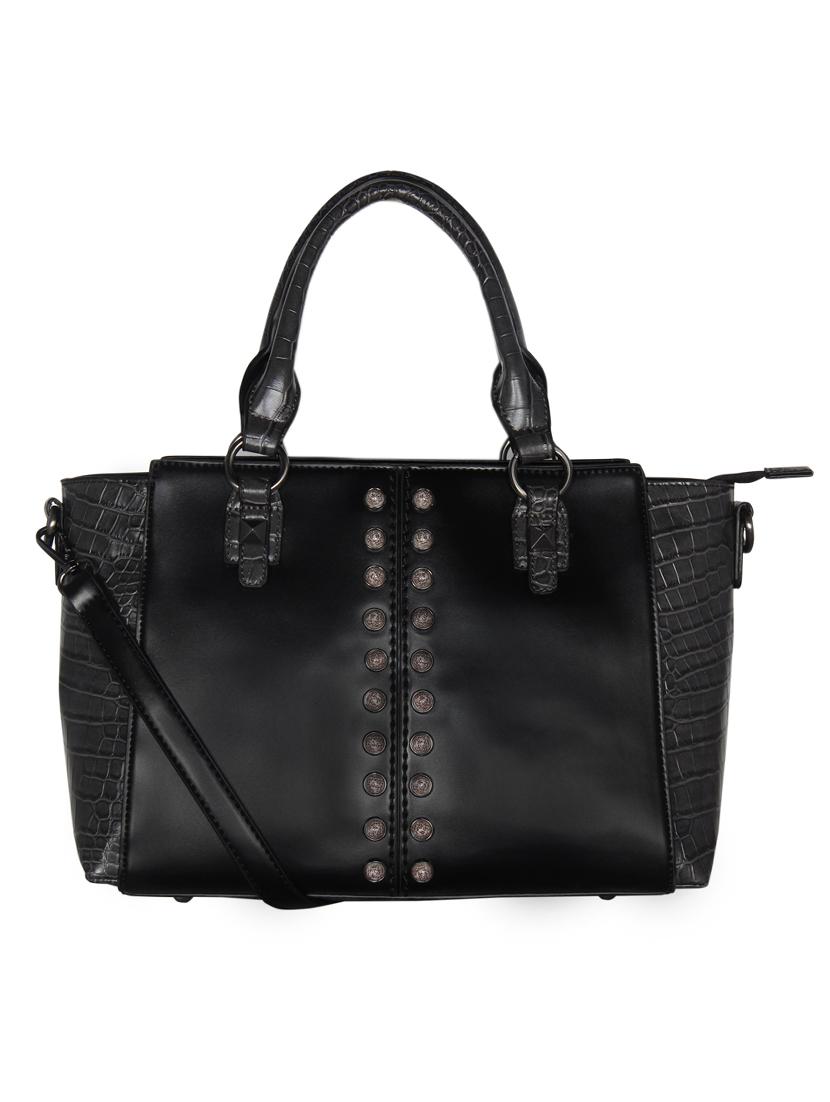 black leatherette (pu) handbag - 16910027 -  Zoom Image - 0