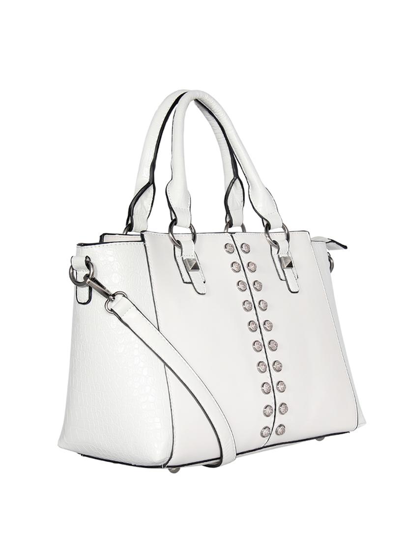 white leatherette (pu) handbag - 16910028 - Standard Image - 3