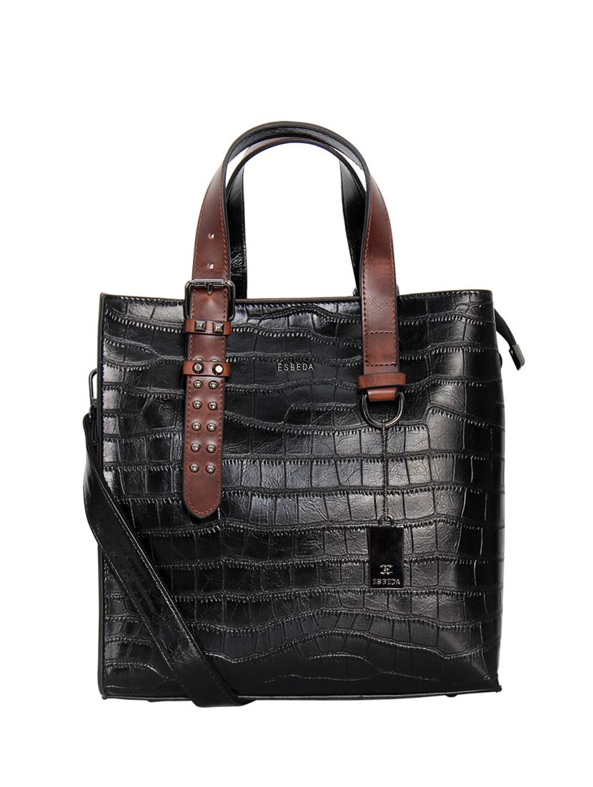 black leatherette (pu) handbag - 16910053 - Zoom Image - 0