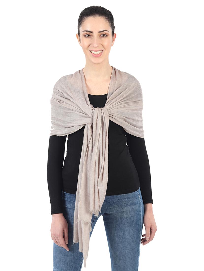 women's solid print stole - 16910922 -  Zoom Image - 0