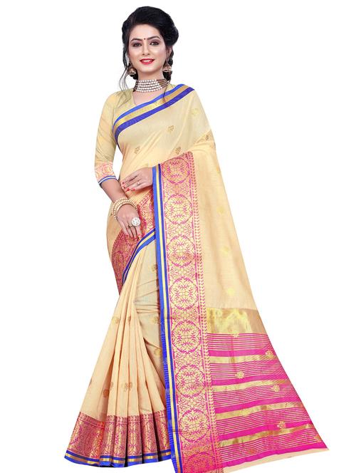self design woven saree with blouse - 16912526 - Standard Image - 0