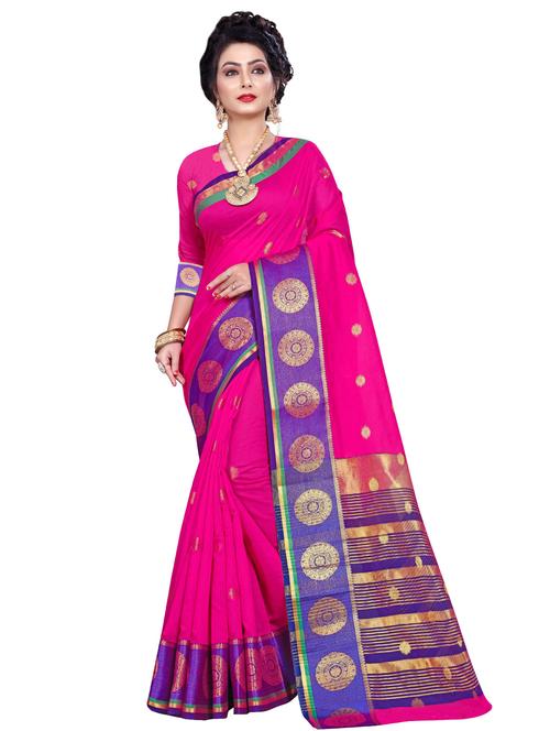 self design woven saree with blouse - 16912535 -  Standard Image - 0