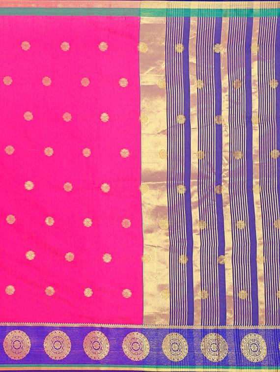self design woven saree with blouse - 16912535 - Standard Image - 3