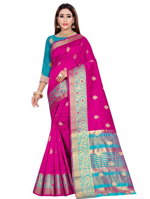 self design woven saree - 16912538 - Standard Image - 0