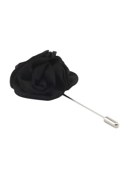 onyx black fabric, metal lapelpin - 16912819 - Standard Image - 0