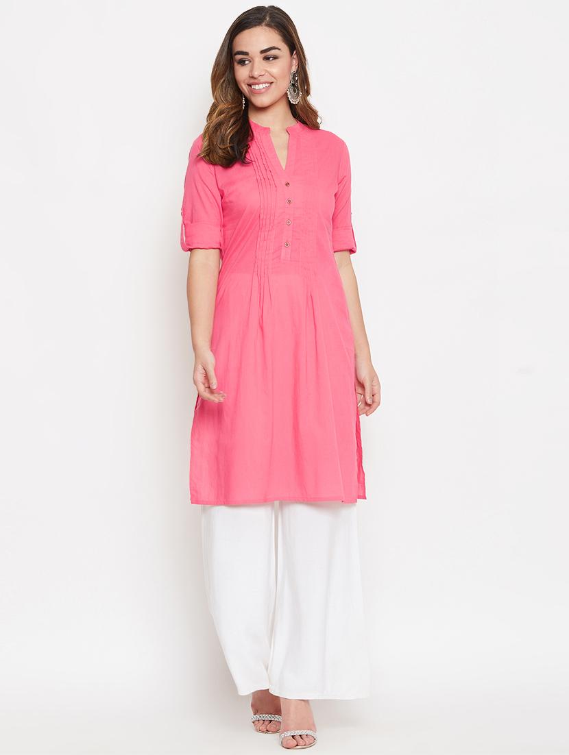 solid straight kurta - 16914203 - Zoom Image - 0