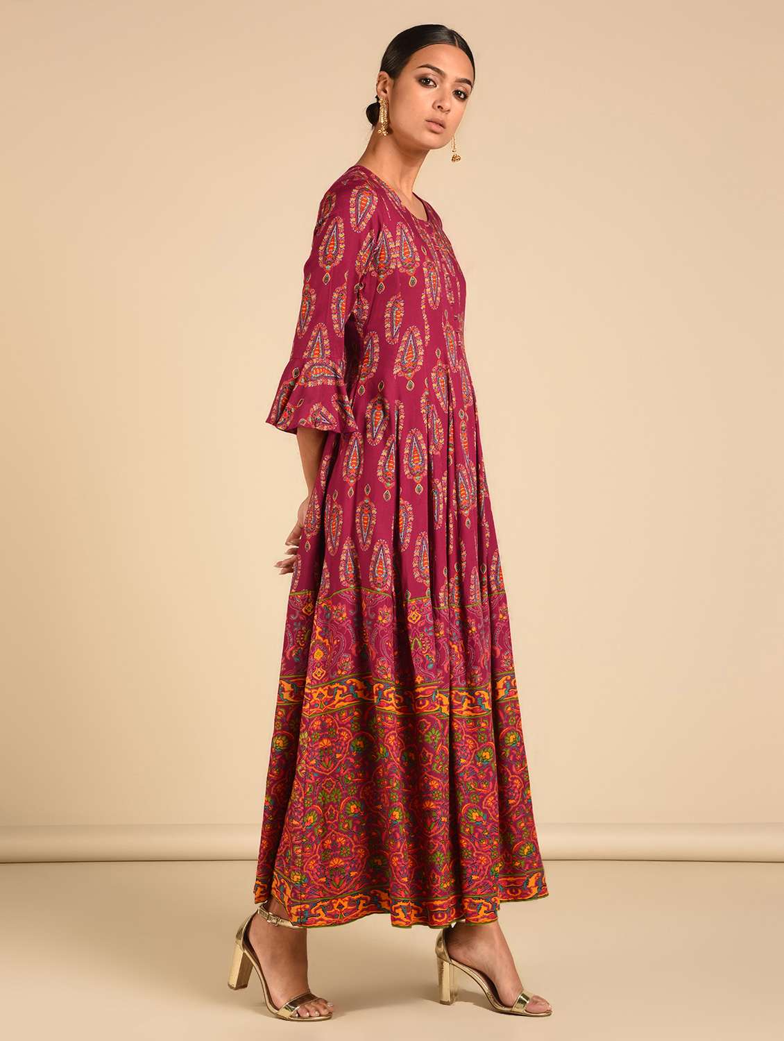 printed flared kurta 