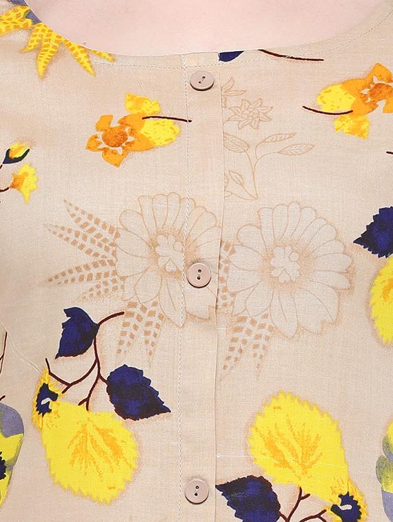 floral straight kurta - 16915413 - Standard Image - 3