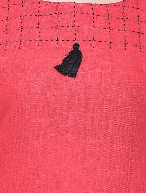 solid straight kurta - 16915422 - Standard Image - 3