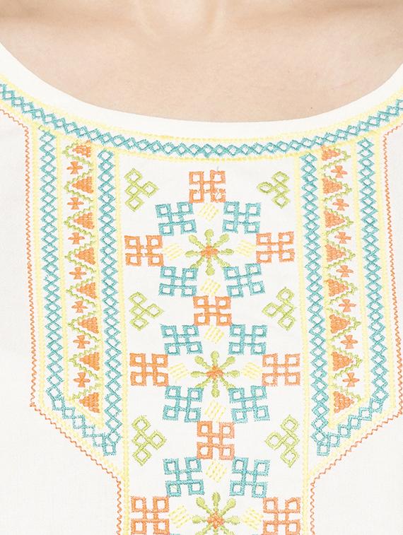 embroidered asymmetric kurta - 16915528 - Standard Image - 3