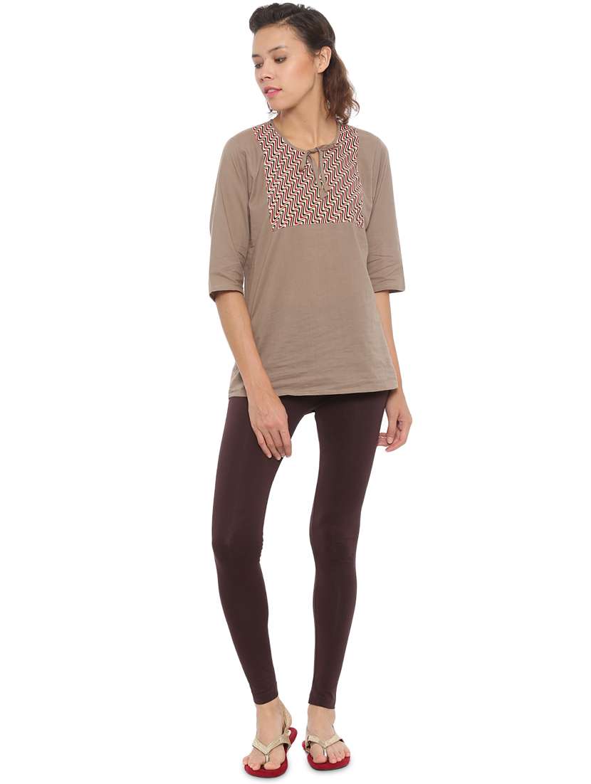 brown cotton leggings - 16916724 -  Standard Image - 3