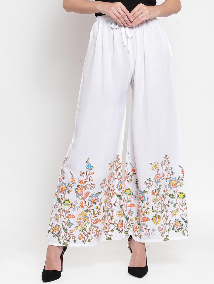 floral print flared palazzo - 16917861 -  Zoom Image - 0