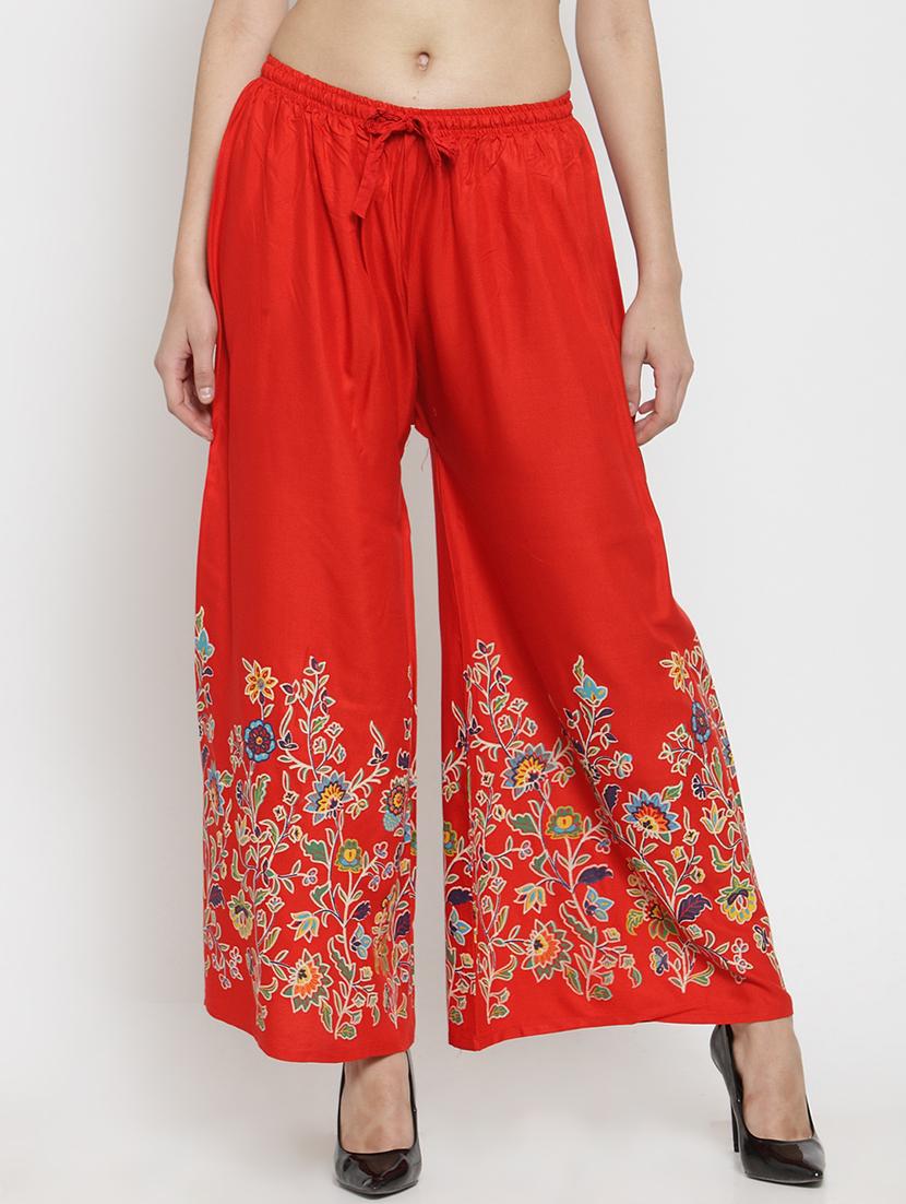 floral print flared palazzo - 16917862 -  Zoom Image - 0