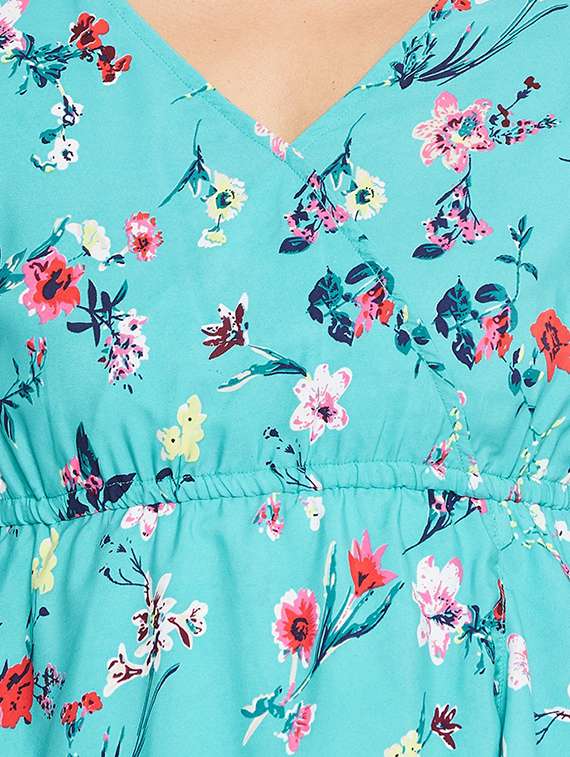 front overlap floral dress  - 16919585 -  Standard Image - 3