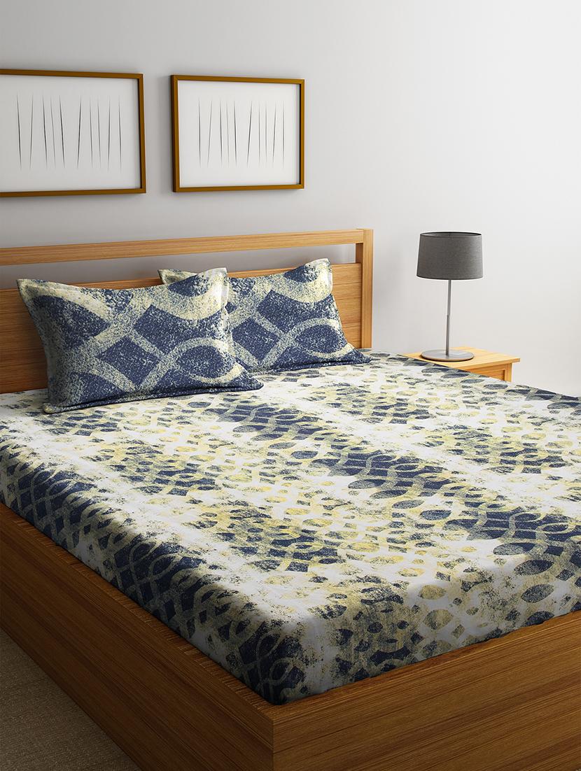 cotton double bedsheet with two pillow cover - 16919917 -  Zoom Image - 0
