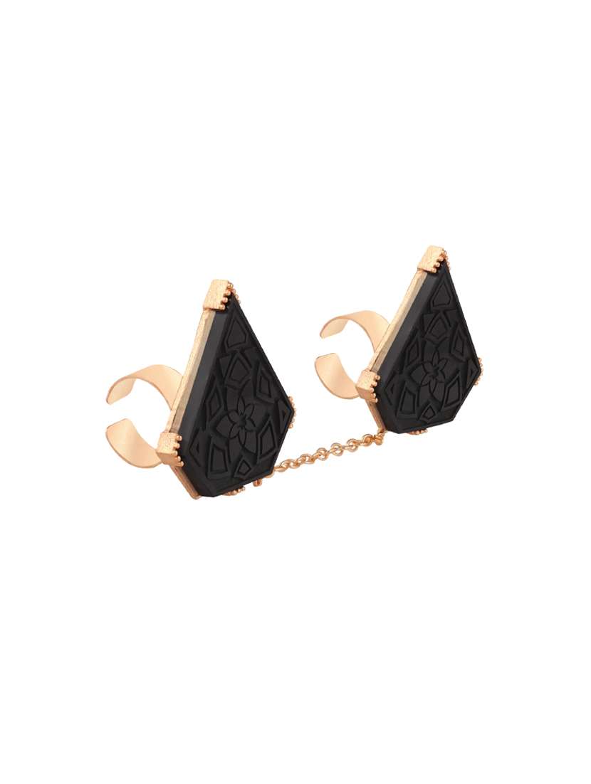 black gold  finger ring