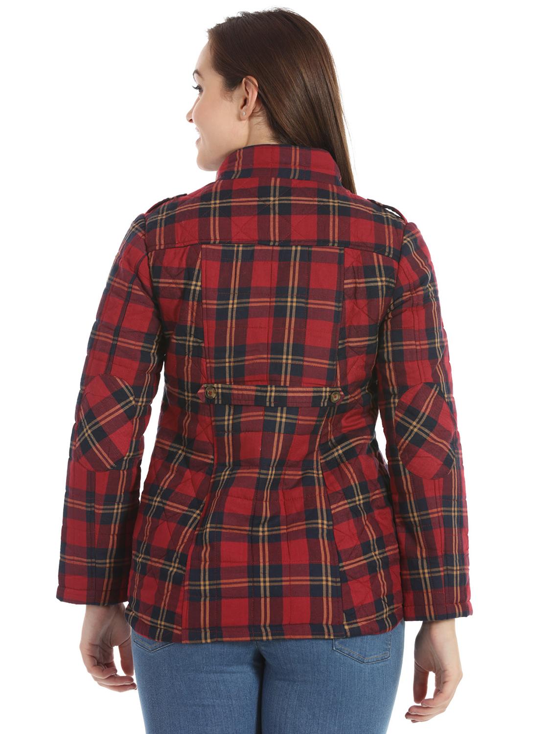 mandarin neck checkered jacket - 16920863 - Standard Image - 3