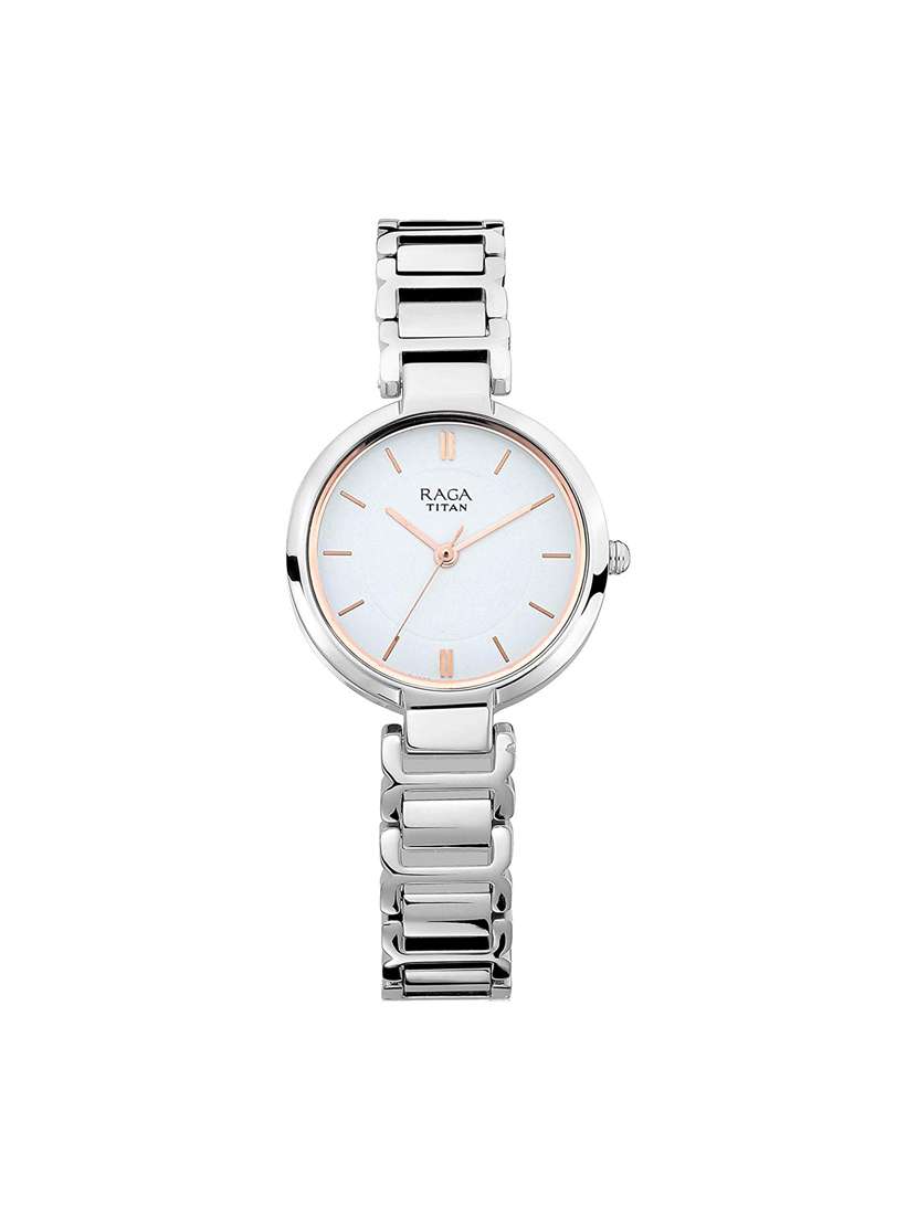 Buy online Titan Raga Viva Analog White Dial Women's Watch