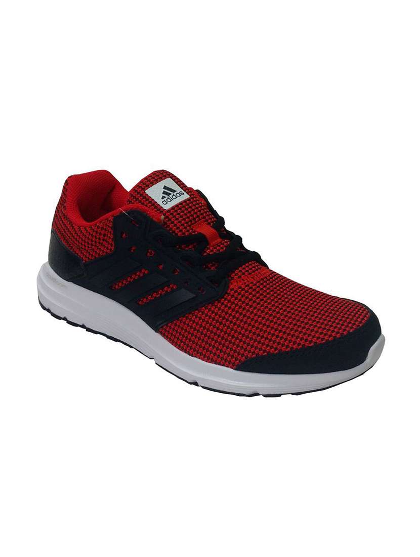 red lace up sport shoes