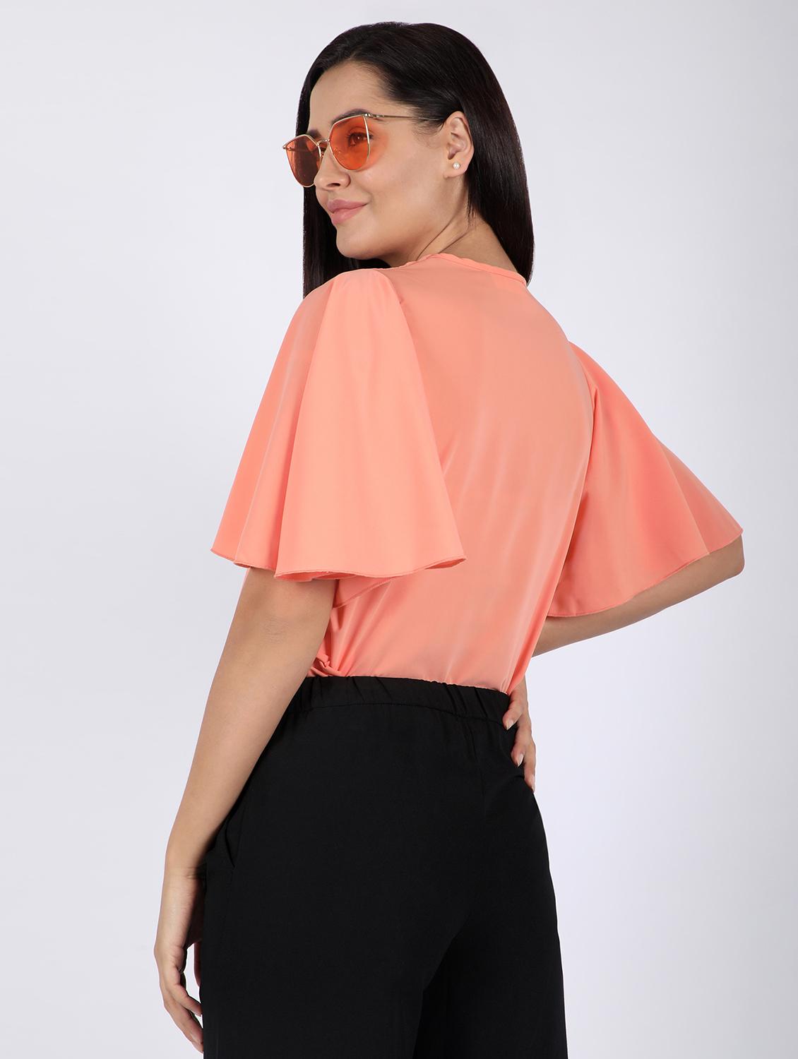 women's solid v neck top - 16922565 - Standard Image - 3