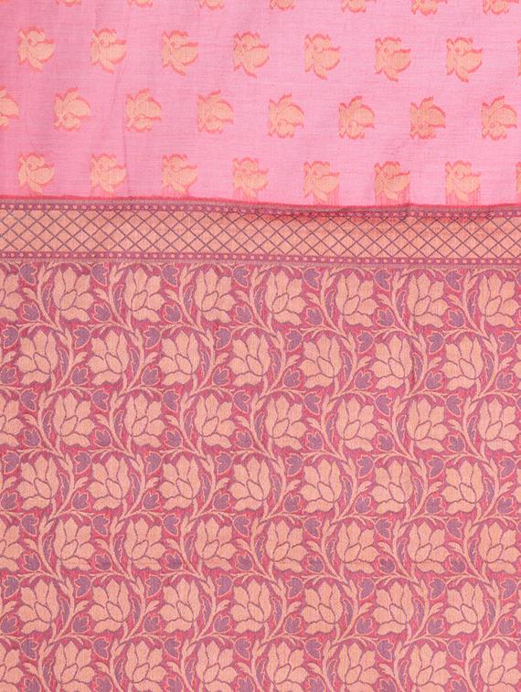 self design banarasi saree with blouse - 16925322 - Standard Image - 3