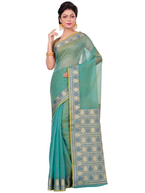 solid banarasi saree with blouse - 16925338 - Standard Image - 0