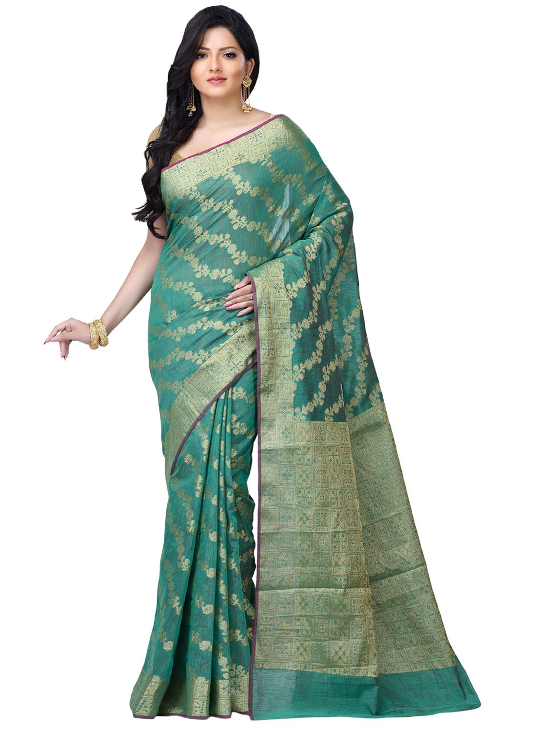 self design banarasi dupatta with blouse - 16925345 - Zoom Image - 0