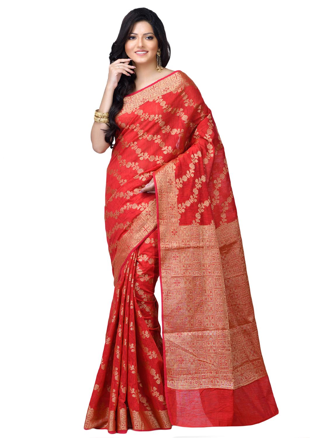 self design banarasi dupatta with blouse - 16925347 - Zoom Image - 0