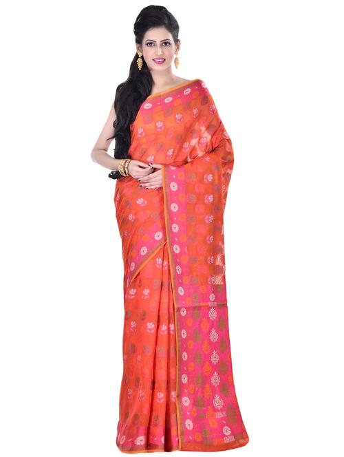 self design banarasi saree with blouse - 16925358 - Standard Image - 0
