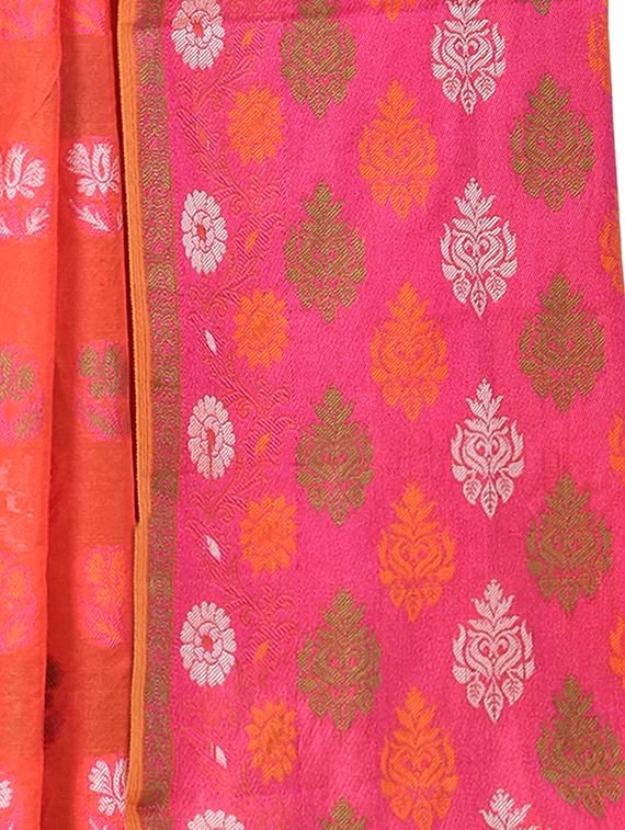 self design banarasi saree with blouse - 16925358 - Standard Image - 3