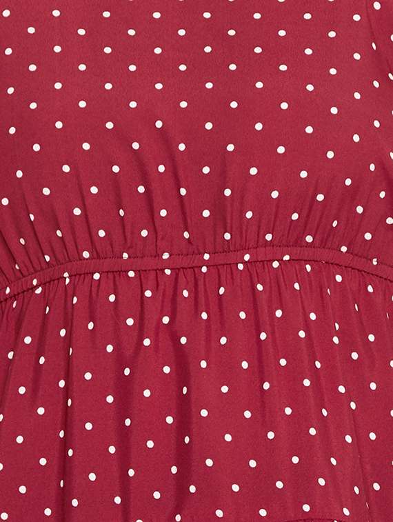 cami neck polka dot ruffled dress  - 16925700 -  Standard Image - 3