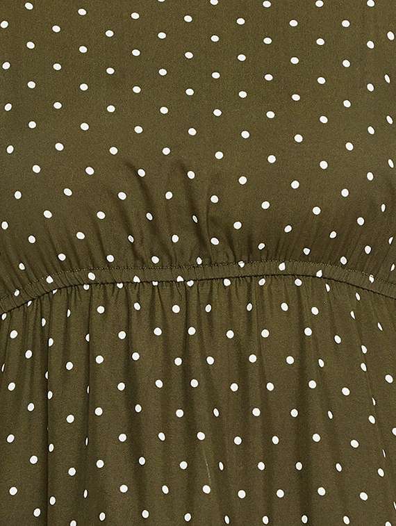 cami neck polka dot ruffled dress  - 16925702 -  Standard Image - 3