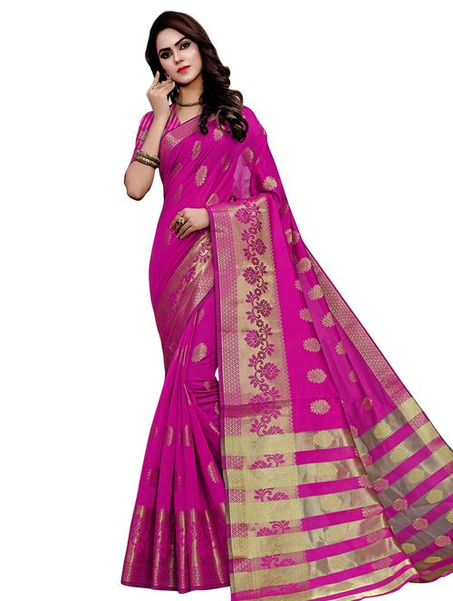floral banarasi saree with blouse - 16926890 -  Standard Image - 0