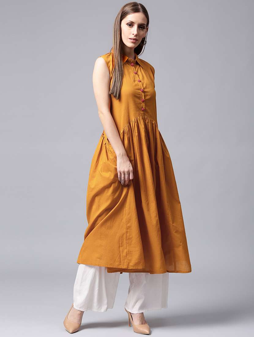 solid flared kurta