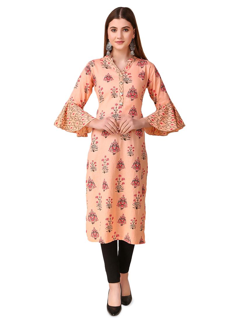 floral straight kurta - 16928212 -  Zoom Image - 0